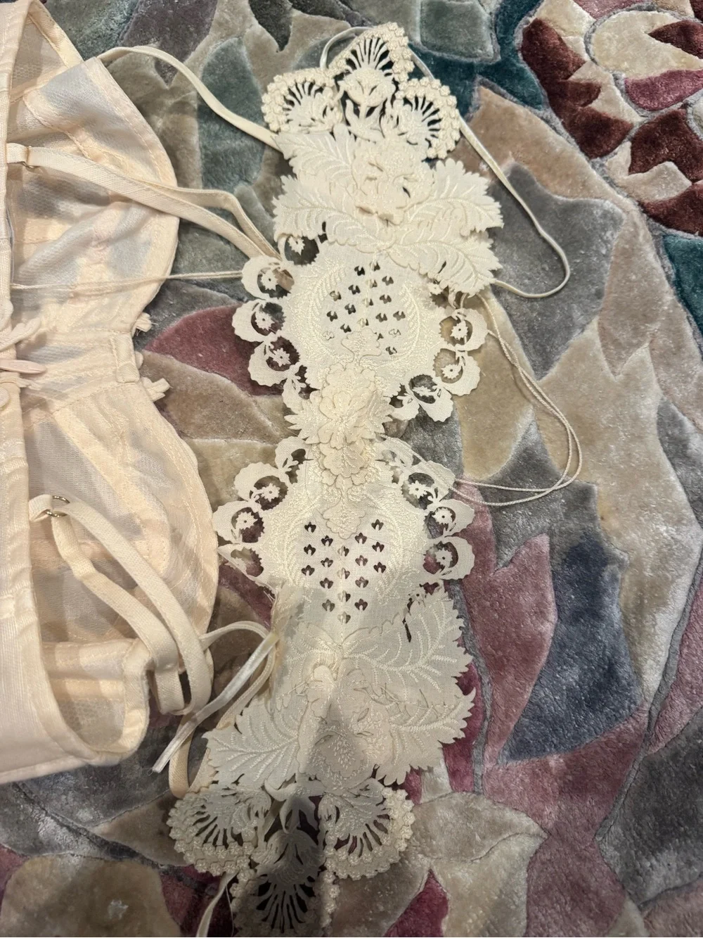 Zimmermann Rebellion Filigree Linen-Silk Corset Mini Dress NWT Cream - Picture 11 of 12